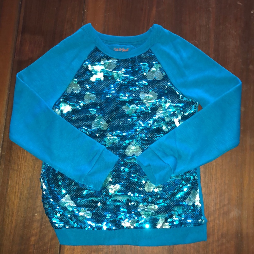 Youth flipped glitter shirt